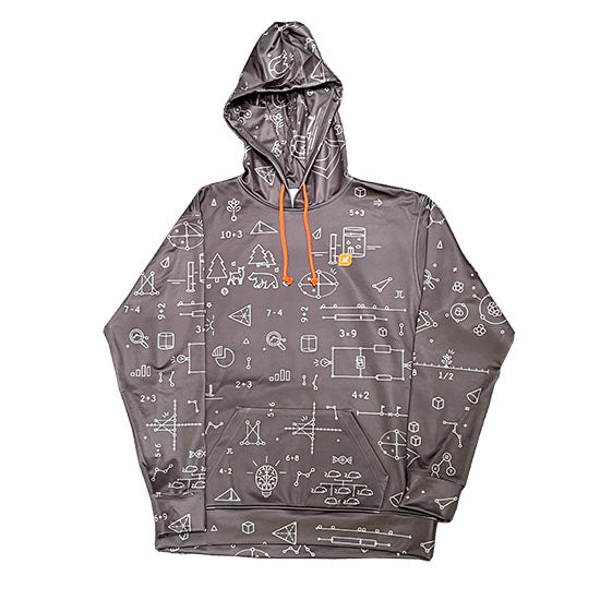 ExploreLearning All Over Print Men's Hoodie - Grey