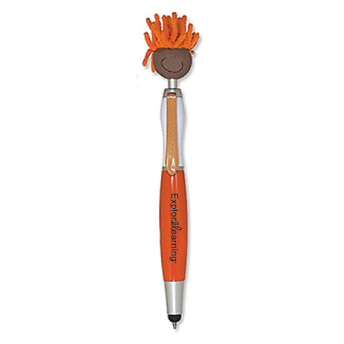ExploreLearning Brown Skin Moptopper Screen Cleaner with Stylus Pen